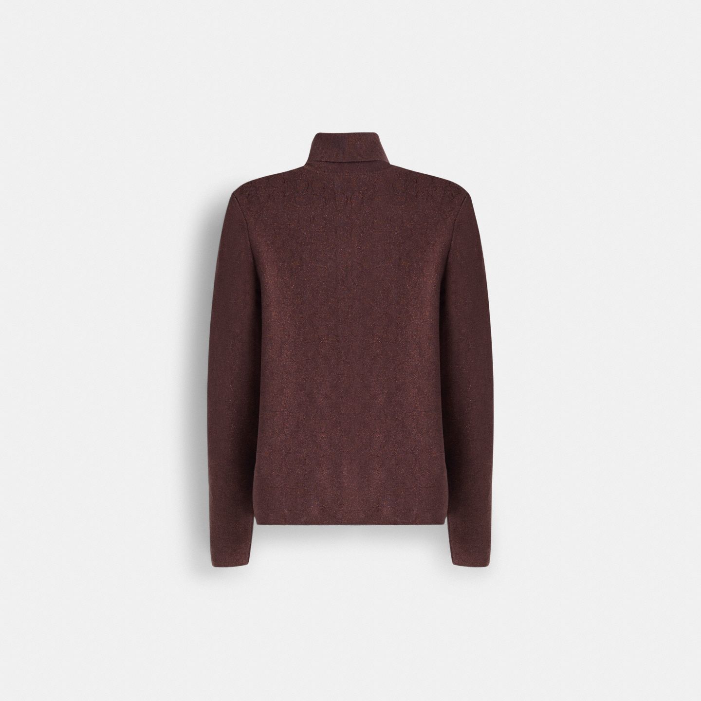 Мужской свитер Coach Restored Lurex Signature Turtleneck, цвет: Коричневый — фото 2