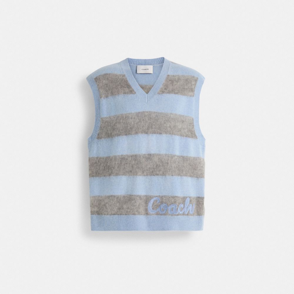 COACH®,Restored Sweater Vest,,Front View