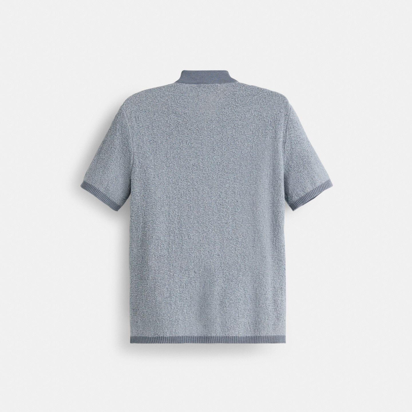 Мужские рубашки Coach Restored Sweater Polo, цвет: Синий — фото 2