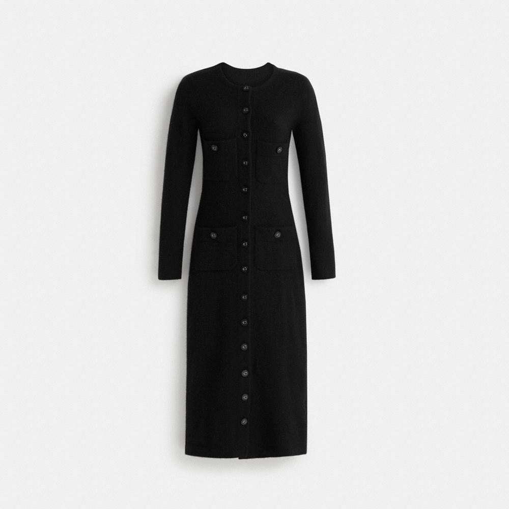 COACH®,Restored Knit Cardigan Dress,,Front View