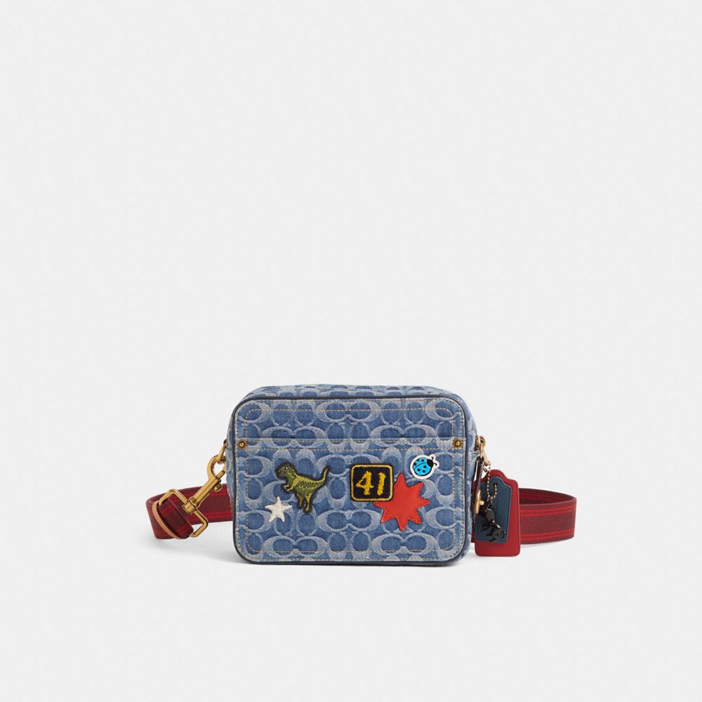 Custom Flight Bag In Signature Denim | COACH®