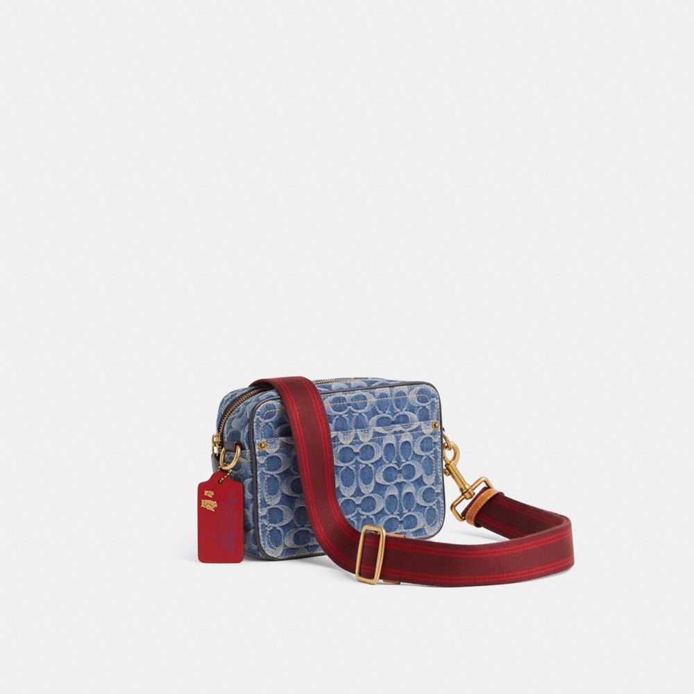 Custom Flight Bag In Signature Denim | COACH®