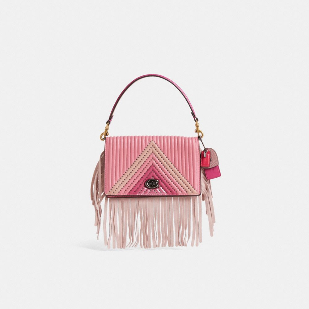Custom Callie Foldover Chain Clutch With Colorblock Quilting And