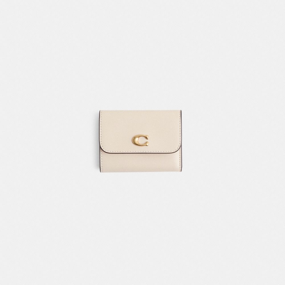 COACH®,Restored Essential Card Holder Wallet,Calfskin Leather,Leather,Card Case,Logo,Sustainable,Casual,,Front View