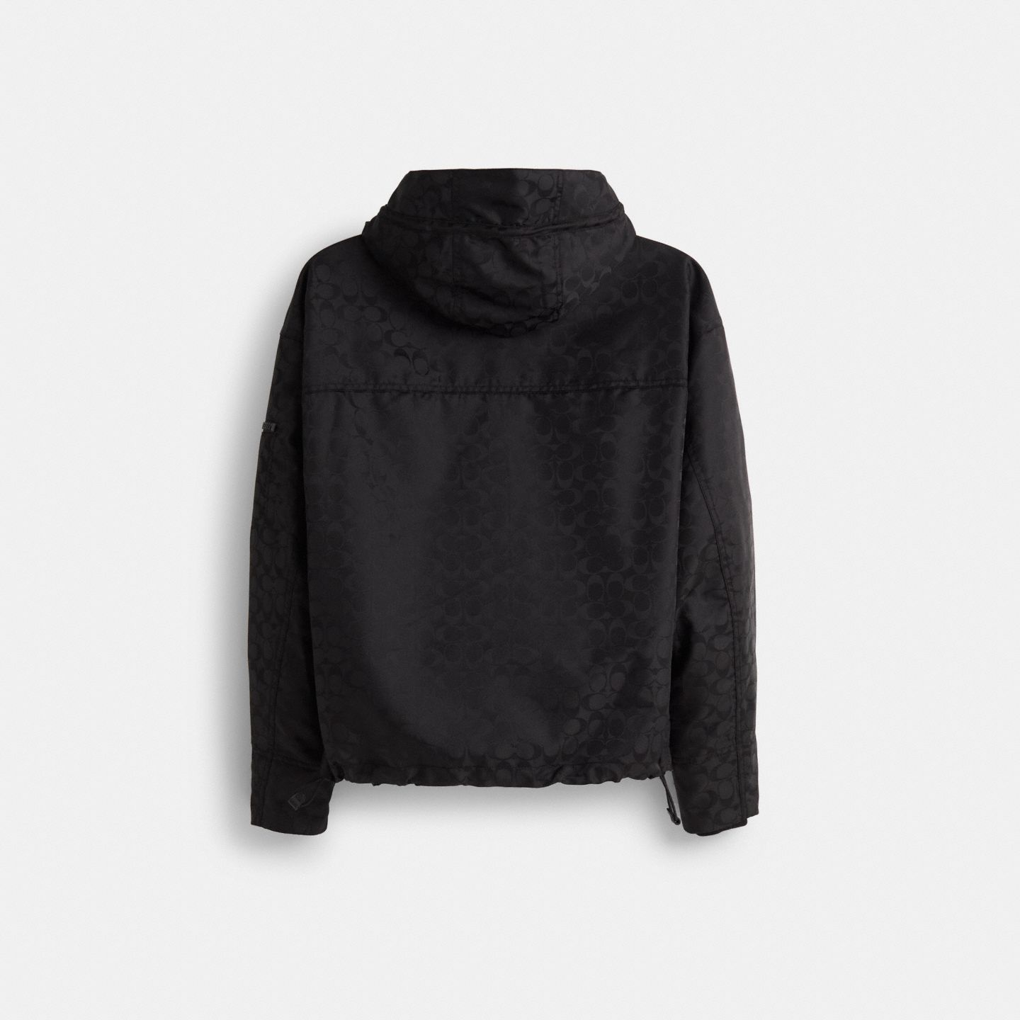 Мужская куртка Coach Restored Signature Windbreaker, цвет: Чёрный — фото 2