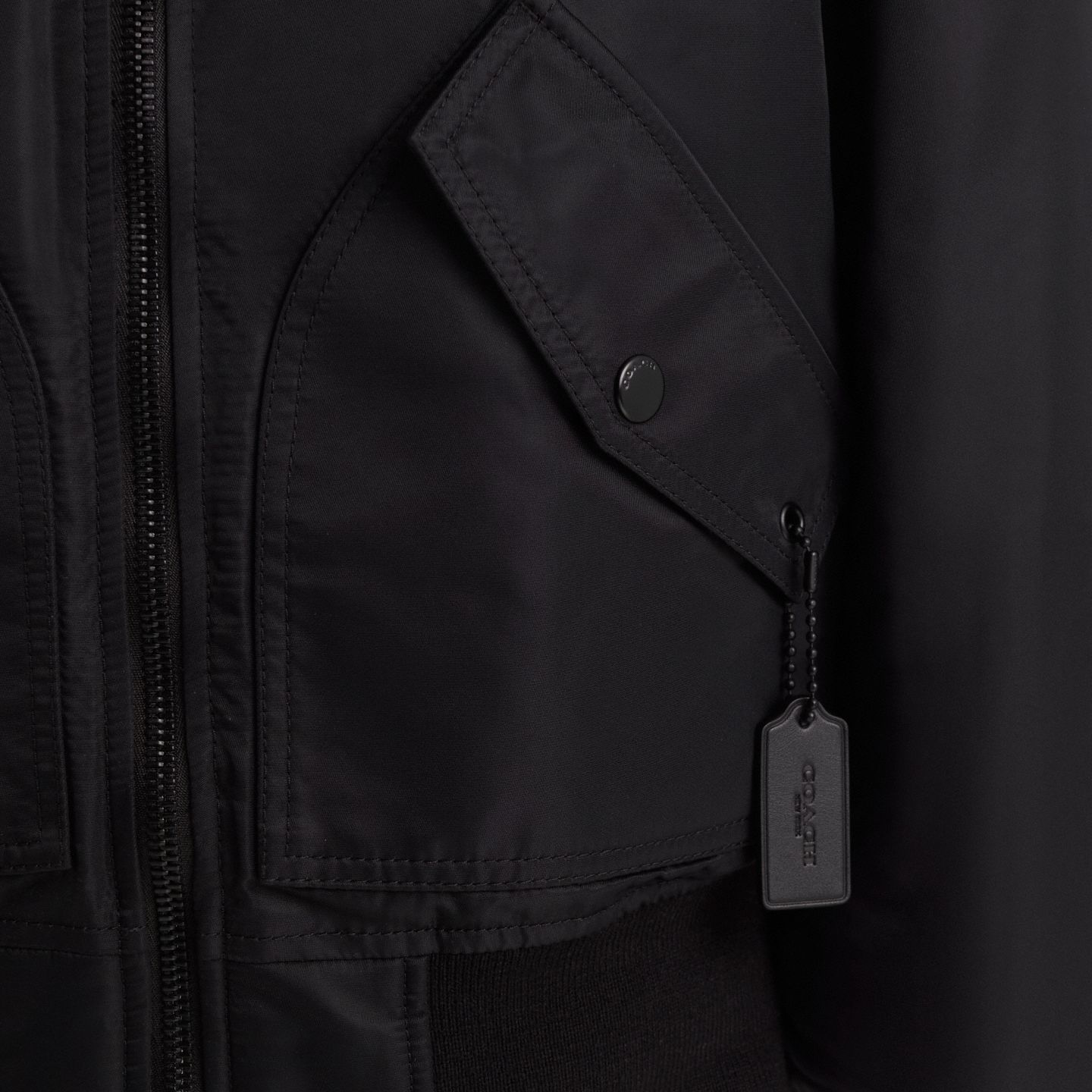 Мужская куртка Coach Restored Reversible Ma-1 Jacket, цвет: Чёрный — фото 3