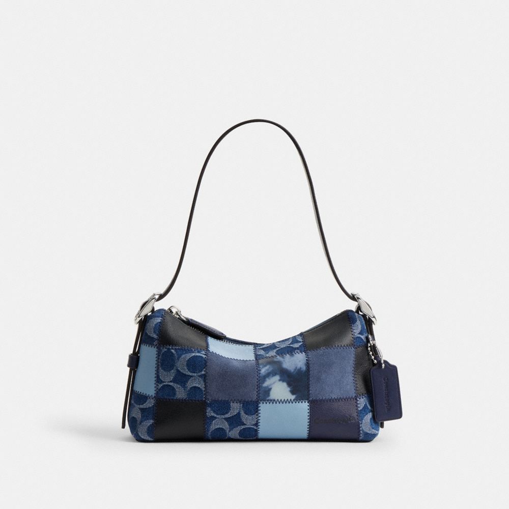 Restored Alter Ego Small Slouchy Shoulder Bag In Mixed Material