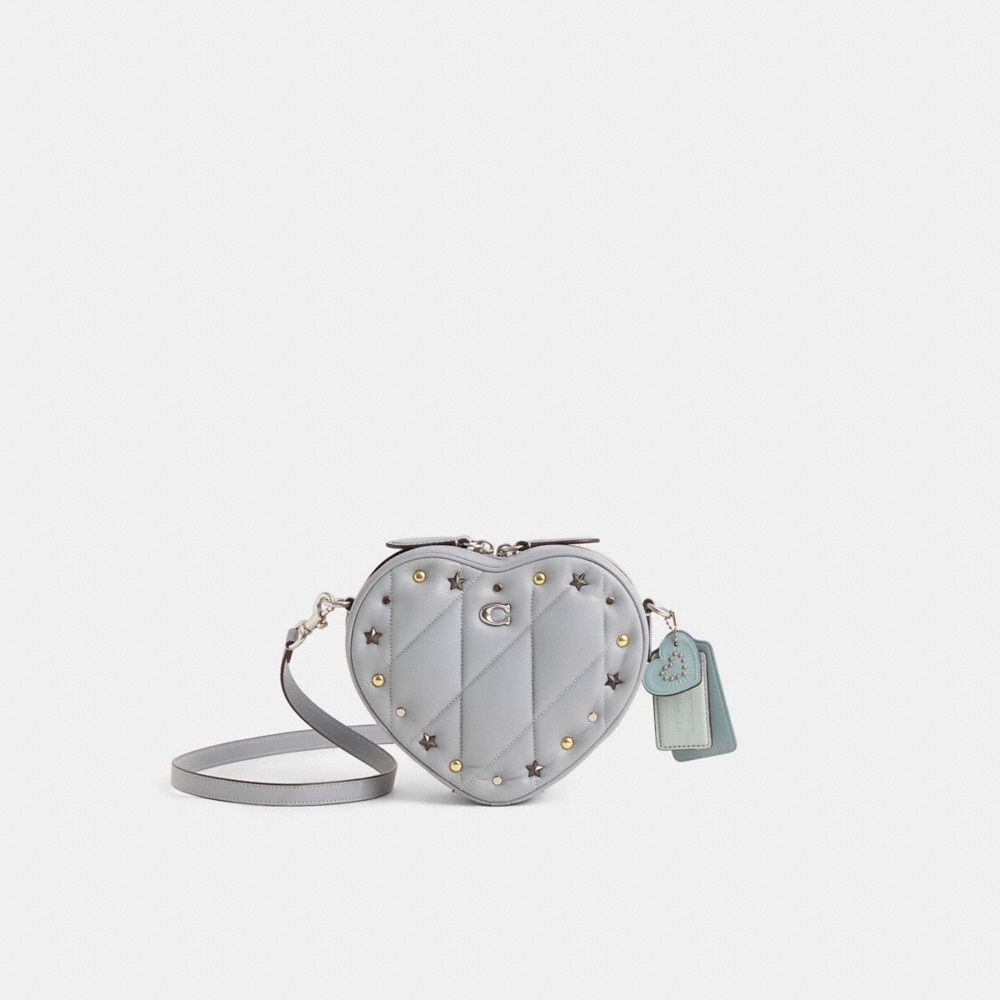 COACH®,Custom Heart Crossbody Bag With Quilting,,Front View