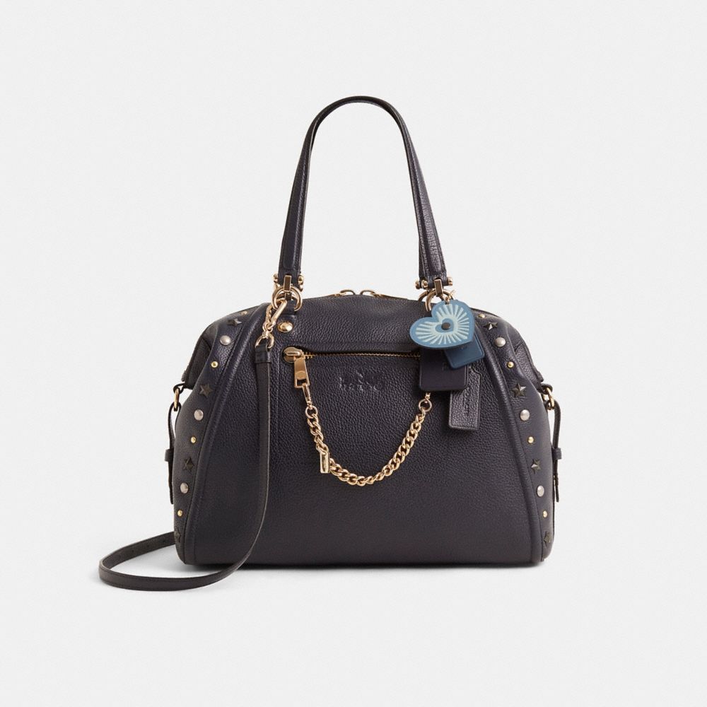 COACH®,Custom Prairie Satchel With Chain,,Front View