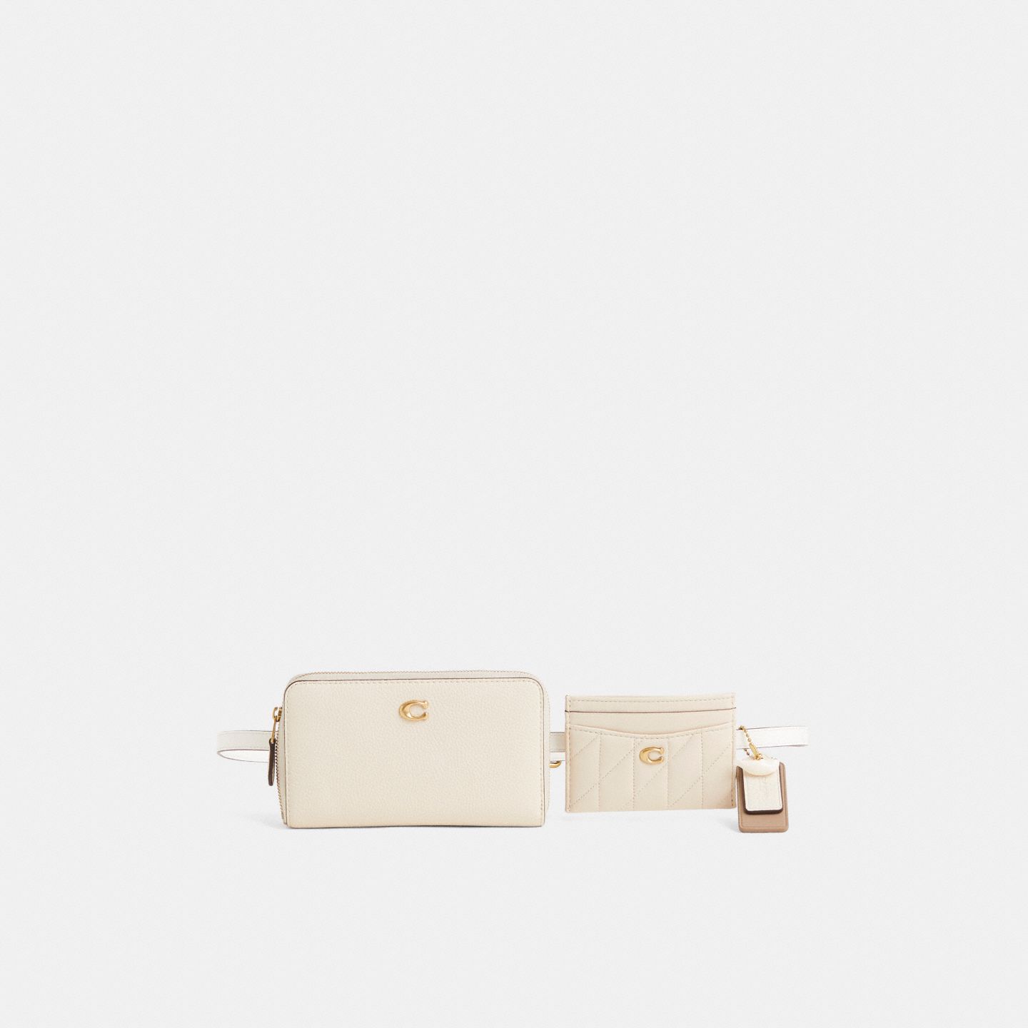 Женская сумка Coach Custom Belt Bag Creation, цвет: Латунный / Меловой — фото 1