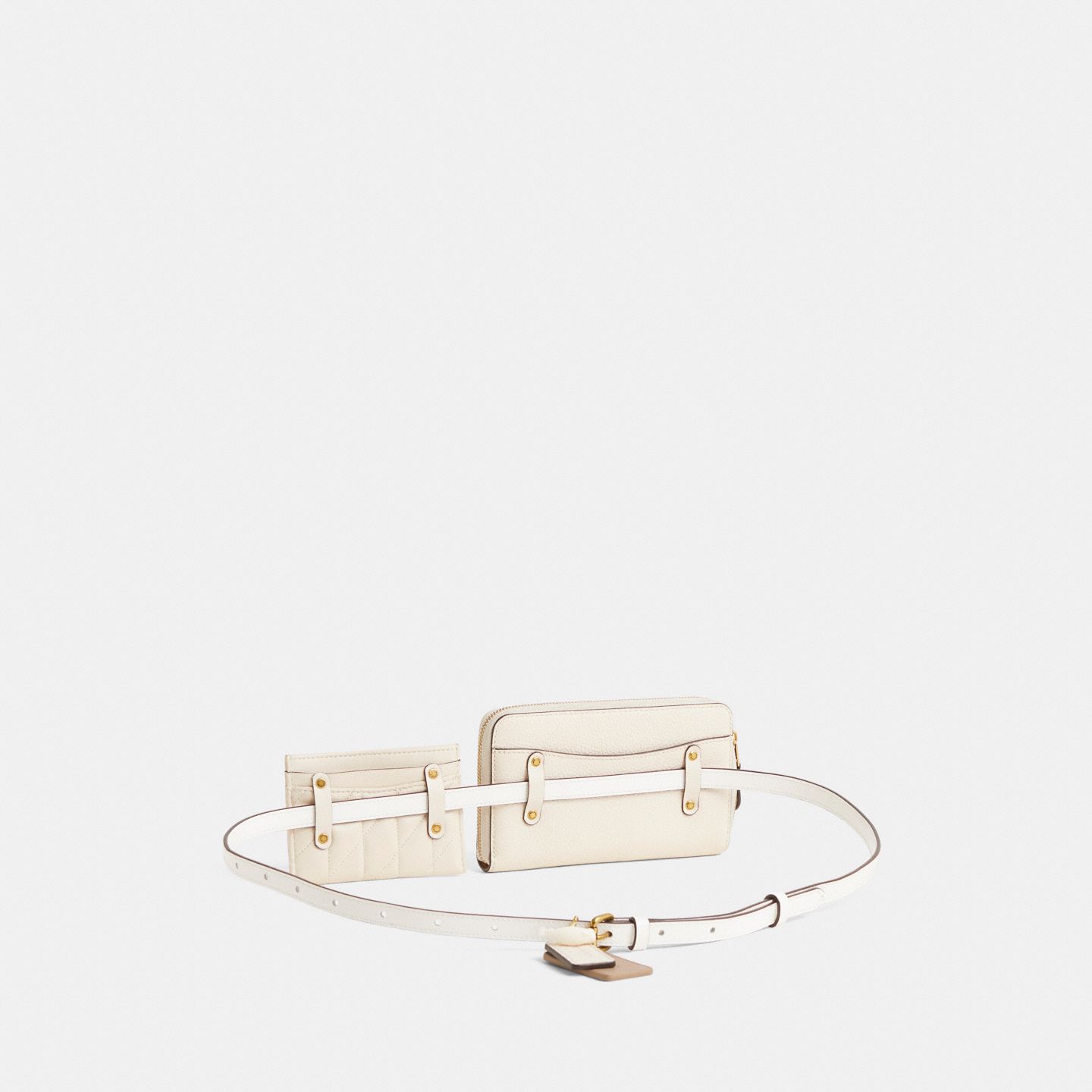 Женская сумка Coach Custom Belt Bag Creation, цвет: Латунный / Меловой — фото 2