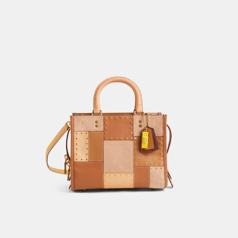 COACH®,Custom Rogue Bag 25 In Original Natural Leather,,Front View