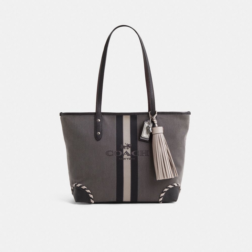 COACH®,Custom City Zip Tote Bag With Horse And Carriage,,Front View