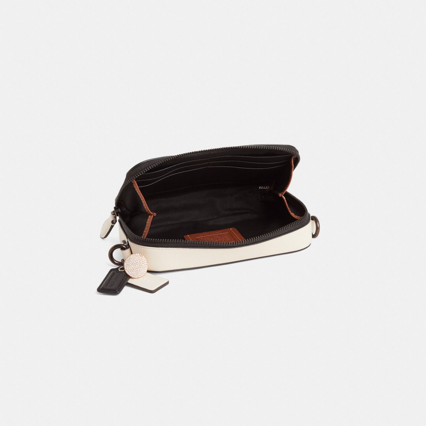 Мужская сумка Coach Custom Charter Slim Crossbody Bag In Signature Canvas, цвет: Белый / Чёрный — фото 3