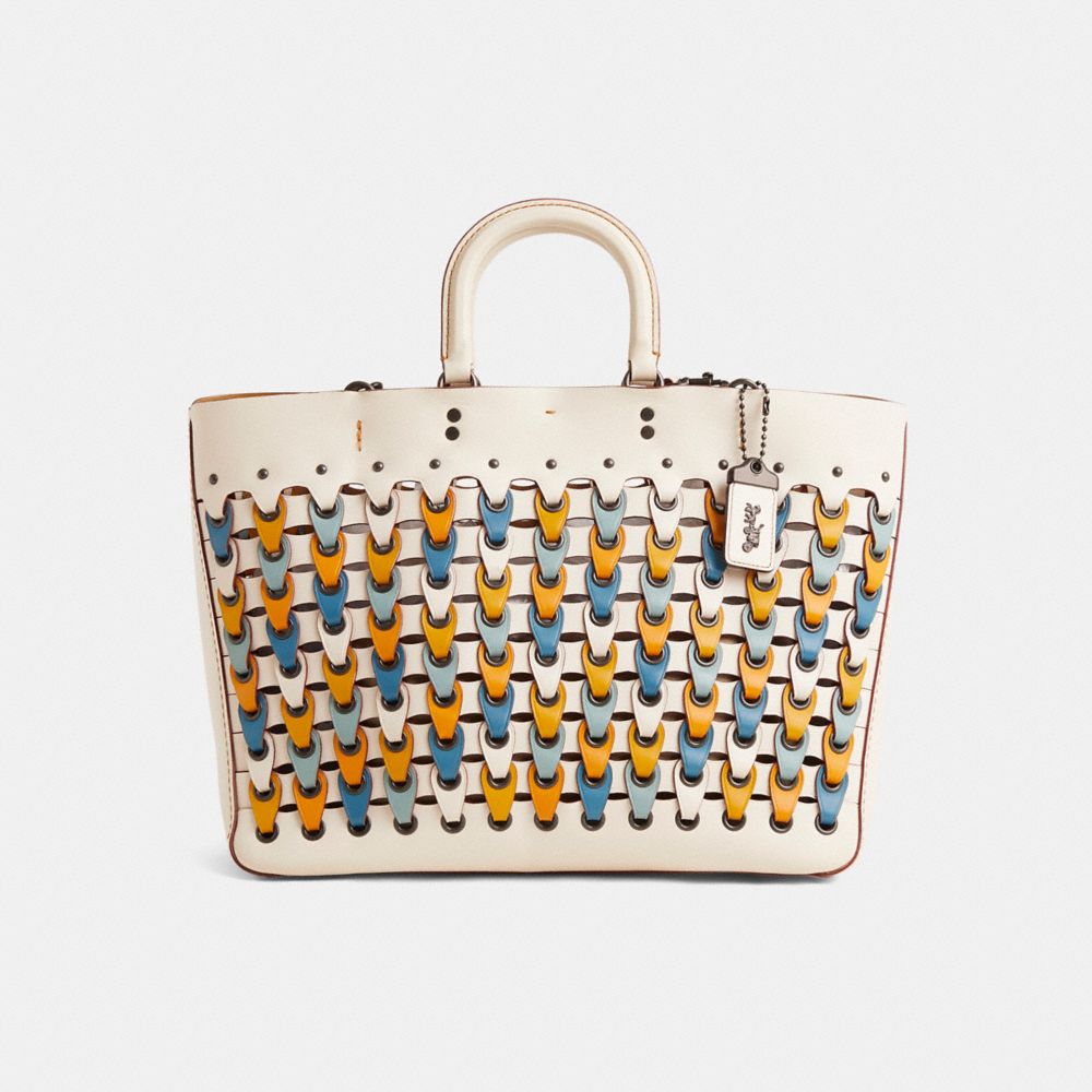 COACH®,Restored Rogue Tote With Colorblock Coach Link,,Front View