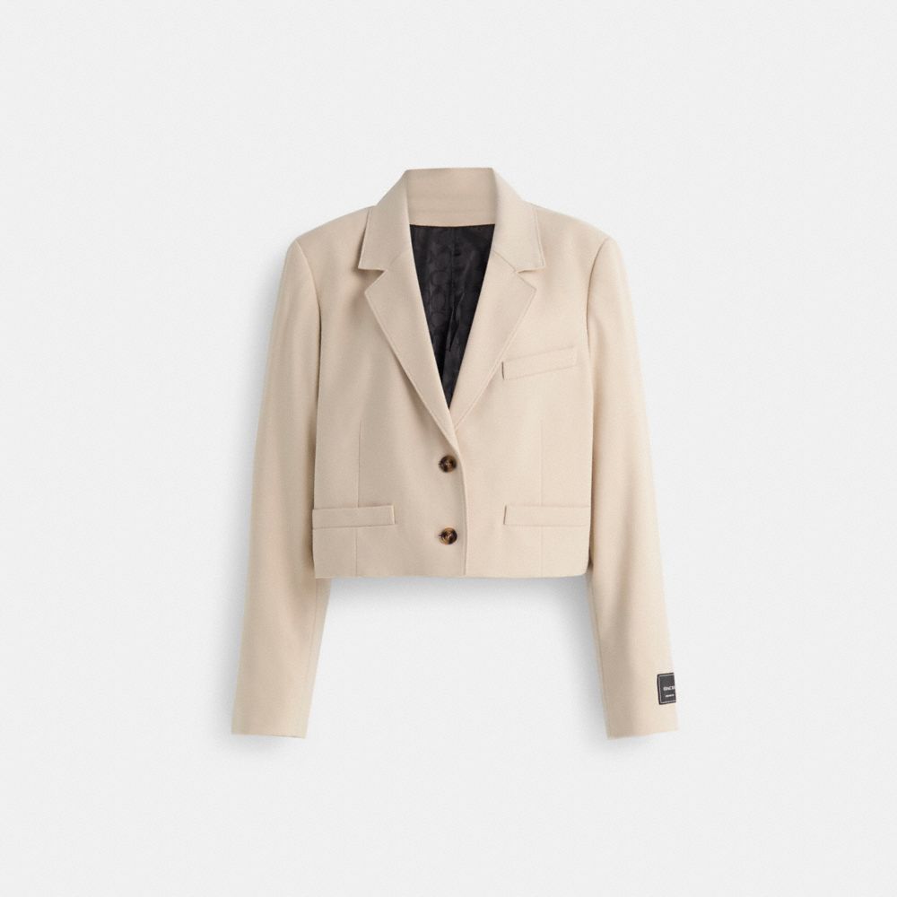 COACH®,Restored Cropped Blazer,,Front View