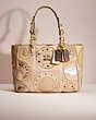 COACH®,UPCRAFTED MIA TOTE,Leather,Large,Brass/Natural Multi,Front View