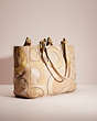 COACH®,UPCRAFTED MIA TOTE,Leather,Large,Brass/Natural Multi,Angle View