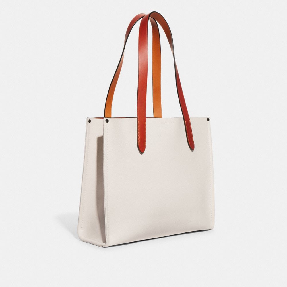 Coach White Leather North South Mini Tote Coach | The Luxury Closet