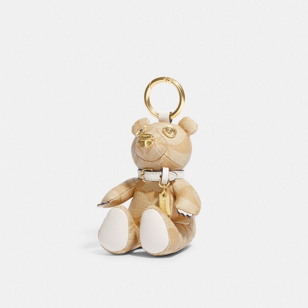 Bear Bag Charm In Signature Shearling