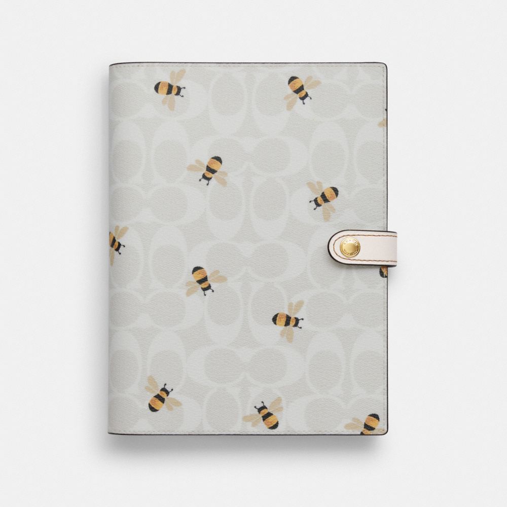 Will Bees Bespoke Signature Charlotte Clutch in Brown Bee Print