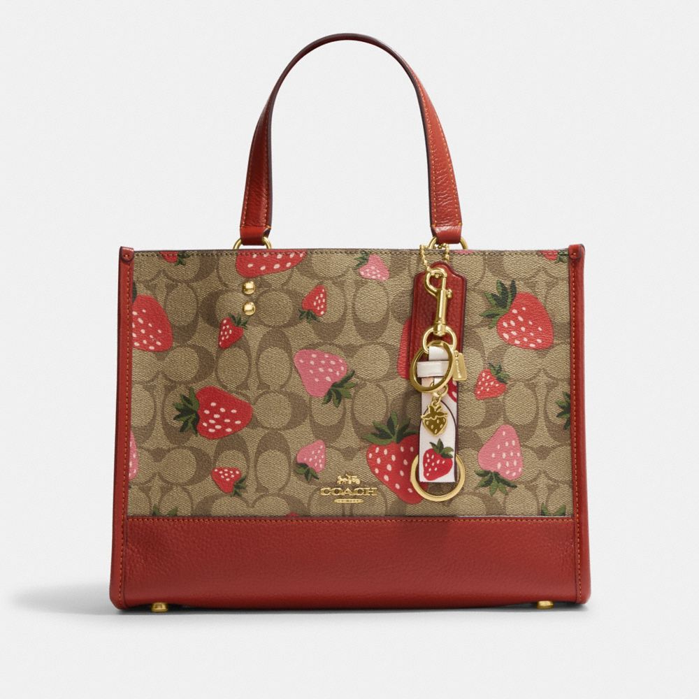 Coach Outlet Strawberry Bag Charm in Red