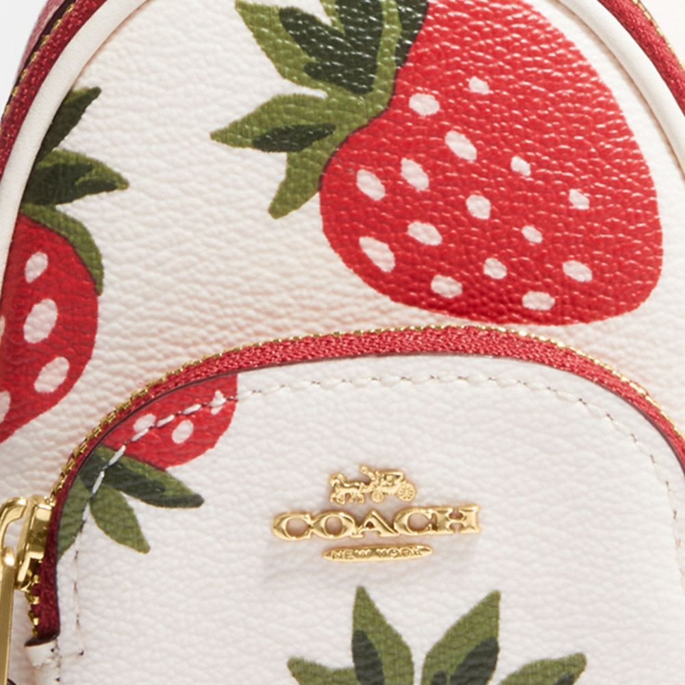 Coach Outlet Strawberry Bag Charm in Red