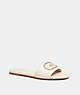 COACH®,EVY SANDAL,Leather,Chalk,Front View