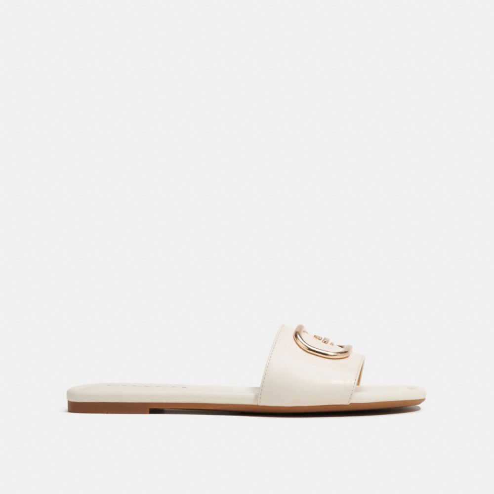 COACH®,EVY SANDAL,Chalk,Angle View