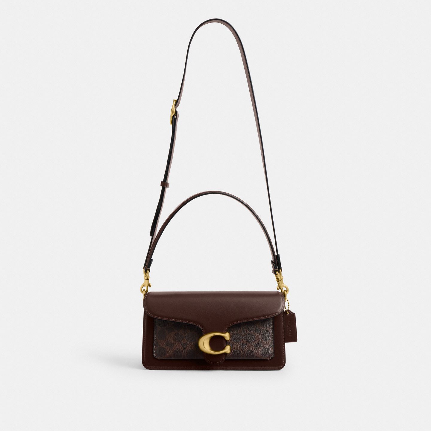 Женская сумка Coach Tabby Shoulder Bag 26 In Signature Canvas, цвет: Латунный / Кленовый — фото 7