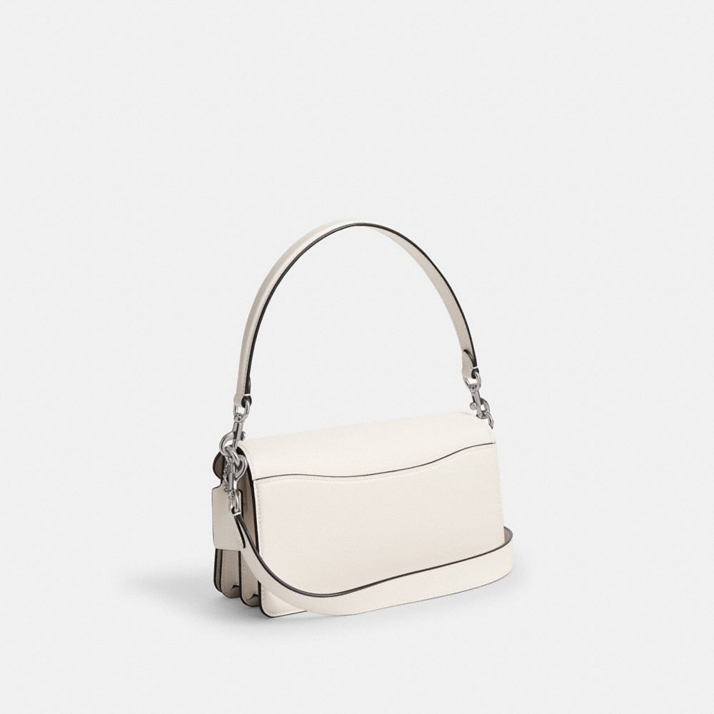 Coach Tabby Shoulder Bag 26 In Signature Canvas In Silver/white Chalk