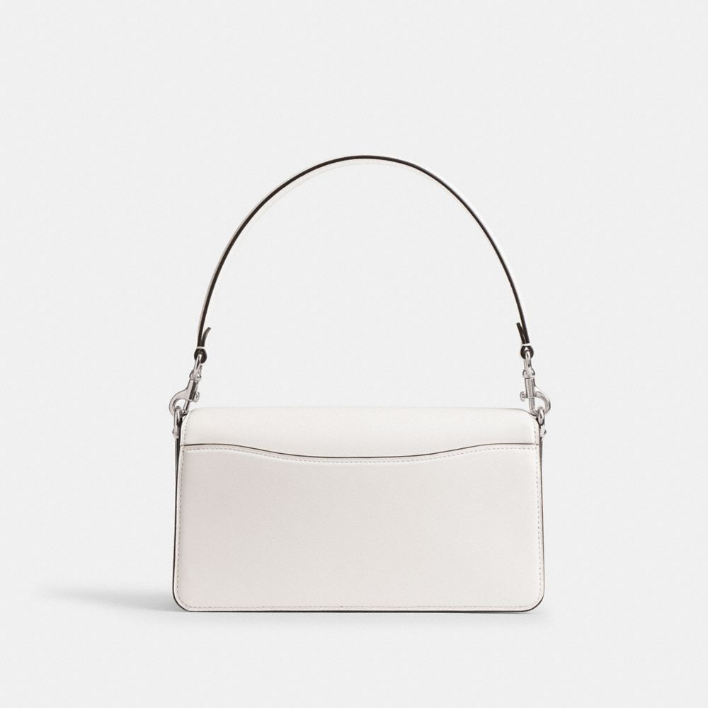 Coach Tabby Shoulder Bag 26 In Signature Canvas In Silver/white Chalk