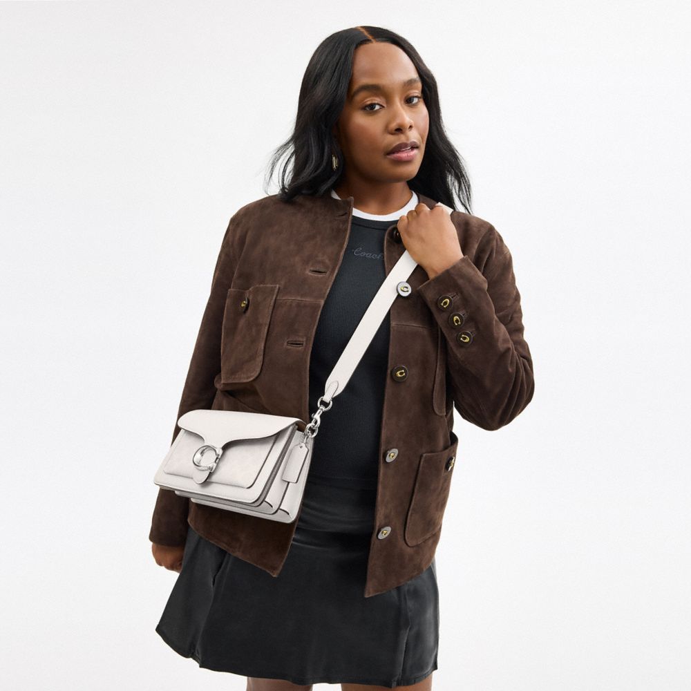 COACH®,Tabby Shoulder Bag 26 In Signature Canvas,Leather,Canvas,Shoulder Bag,Color Block,Metal,Logo,Compact,Casual,