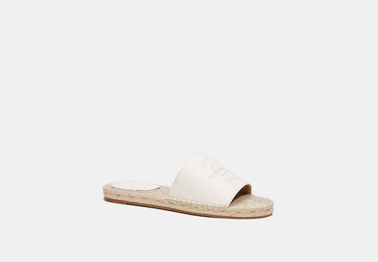 COACH®,CAILIN ESPADRILLE,Leather,Chalk,Front View image number 0