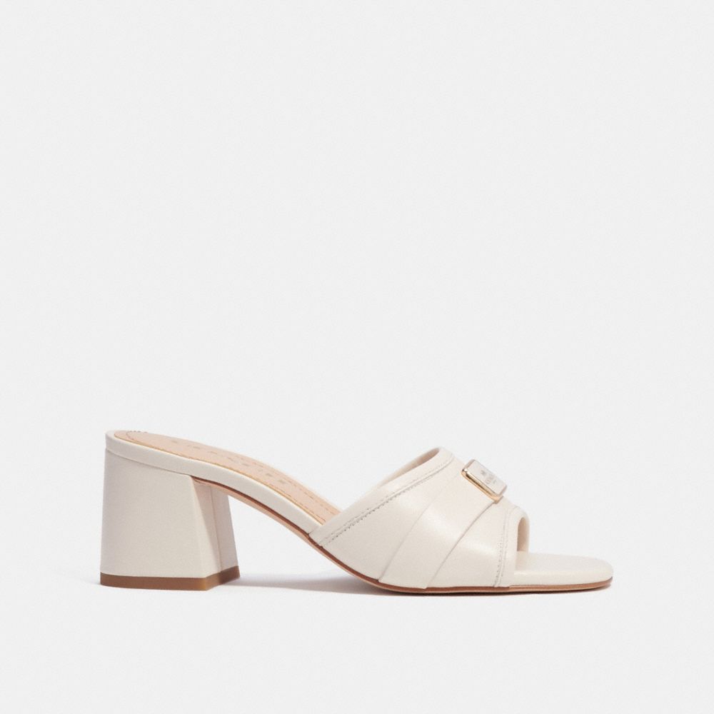 COACH®,MARCEY SANDAL,Chalk,Angle View