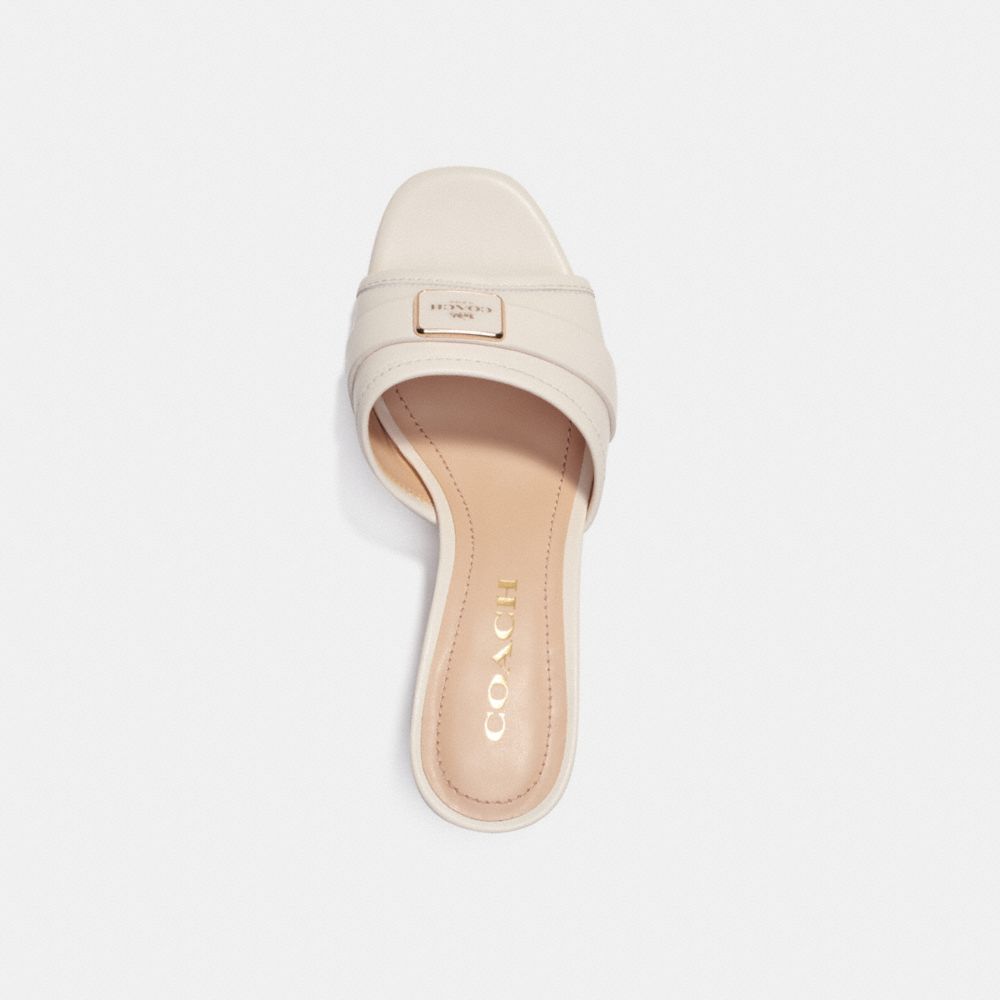 COACH®,MARCEY SANDAL,Chalk,Inside View,Top View