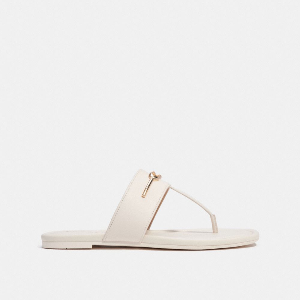 COACH®,JADA SANDAL,Chalk,Angle View