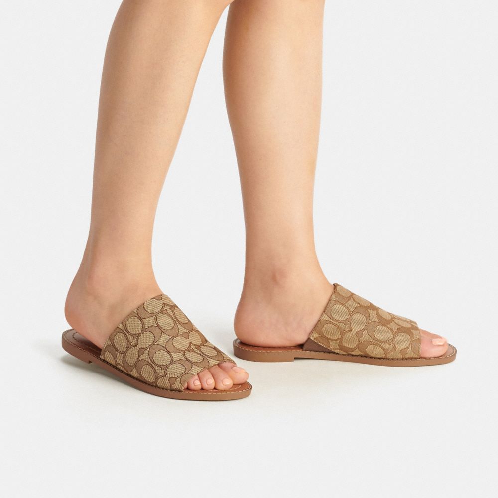 COACH®,Hazel Sandal In Signature Jacquard,,Detail View