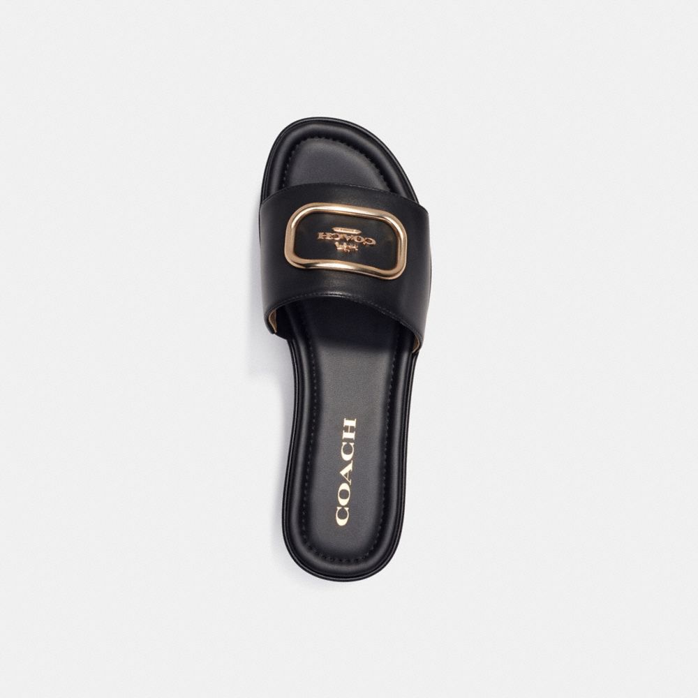 COACH®,ELOISE SANDAL,Black,Inside View,Top View