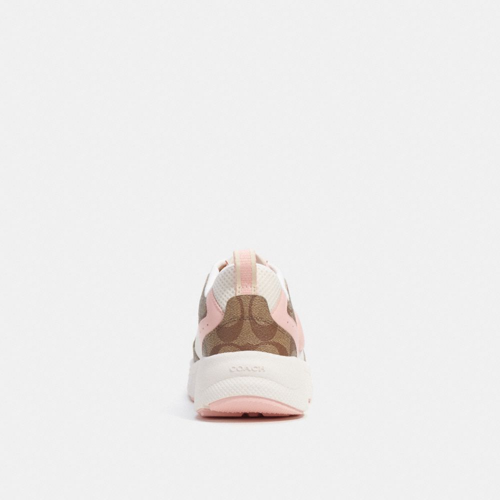 COACH®,C275 Tech Runner In Signature Canvas,Canvas,Rubber,Leather,Dad Sneakers,PVC,Perforated,Word Embellishment,Color Blo...,Multi Color,Alternate View