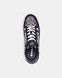 COACH®,CLIP COURT SNEAKER IN SIGNATURE JACQUARD,mixedmaterial,Midnight Navy,Inside View,Top View