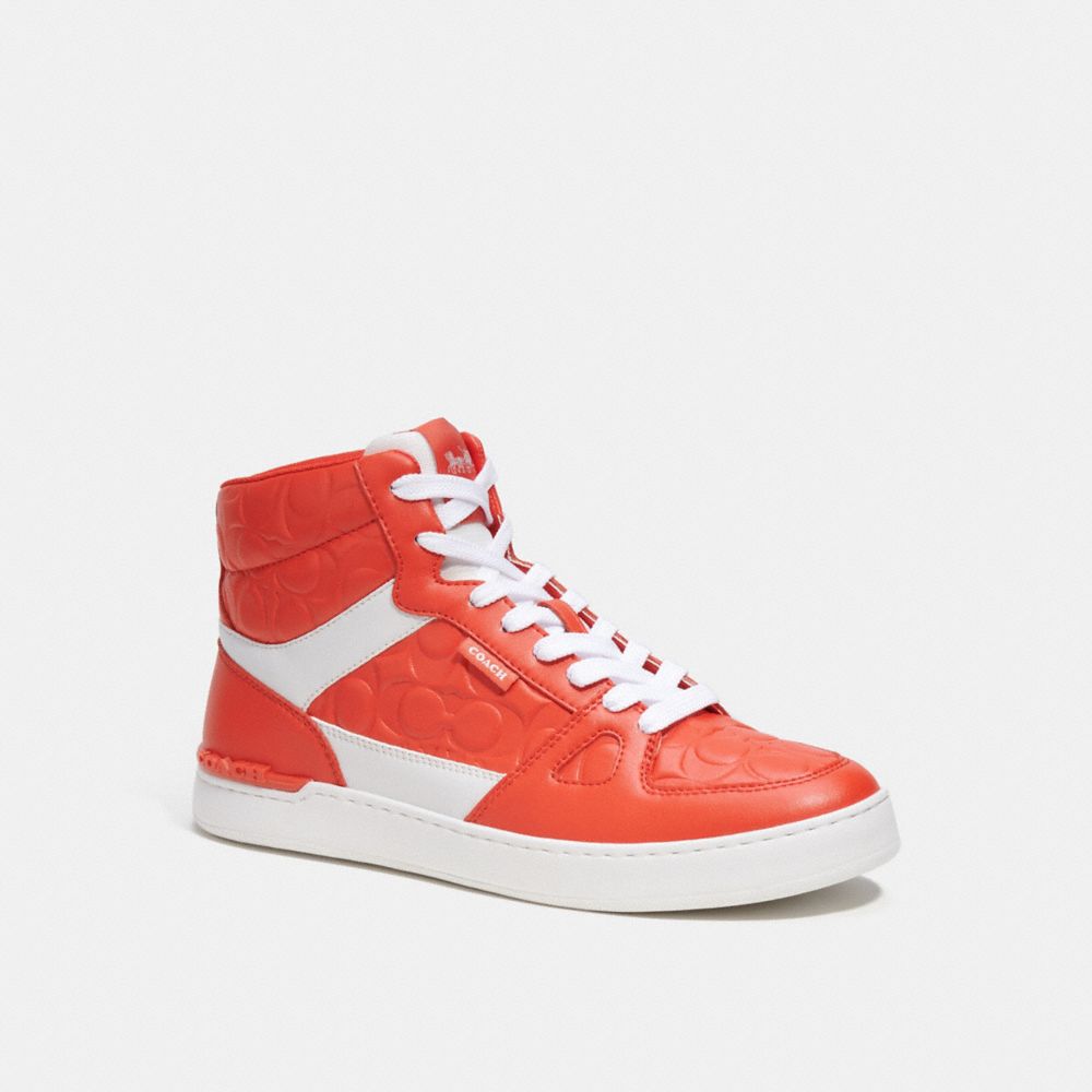 COACH®  Clip Court High Top Sneaker In Signature