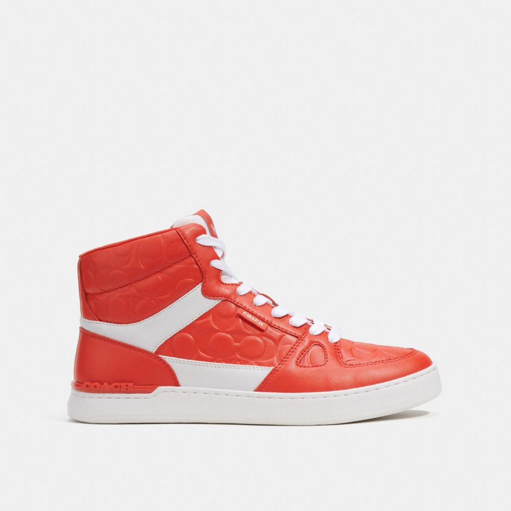 COACH®  Clip Court High Top Sneaker In Signature