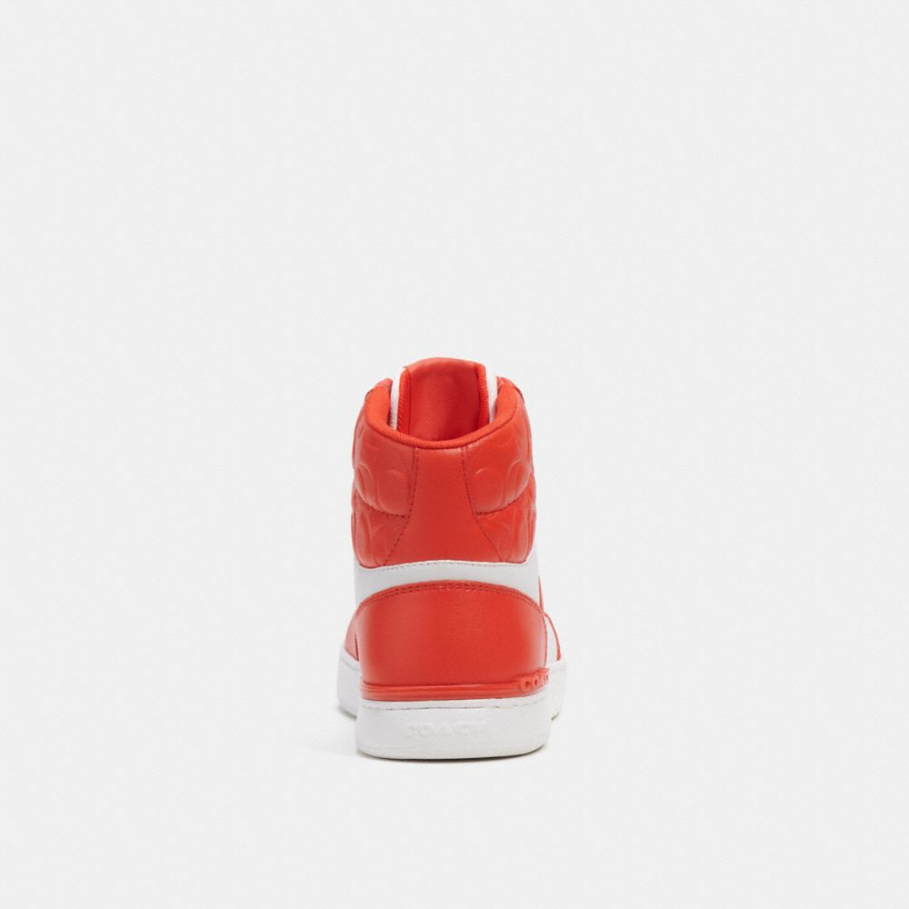 COACH®,Clip Court High Top Sneaker In Signature,,Alternate View