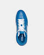 COACH®,CLIP COURT HIGH TOP SNEAKER IN SIGNATURE,Blue Jay,Inside View,Top View