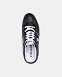 COACH®,MID TOP SNEAKER IN SIGNATURE CANVAS,Black,Inside View,Top View