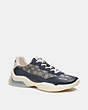 COACH®,CITYSOLE RUNNER IN SIGNATURE JACQUARD,Midnight Navy,Front View