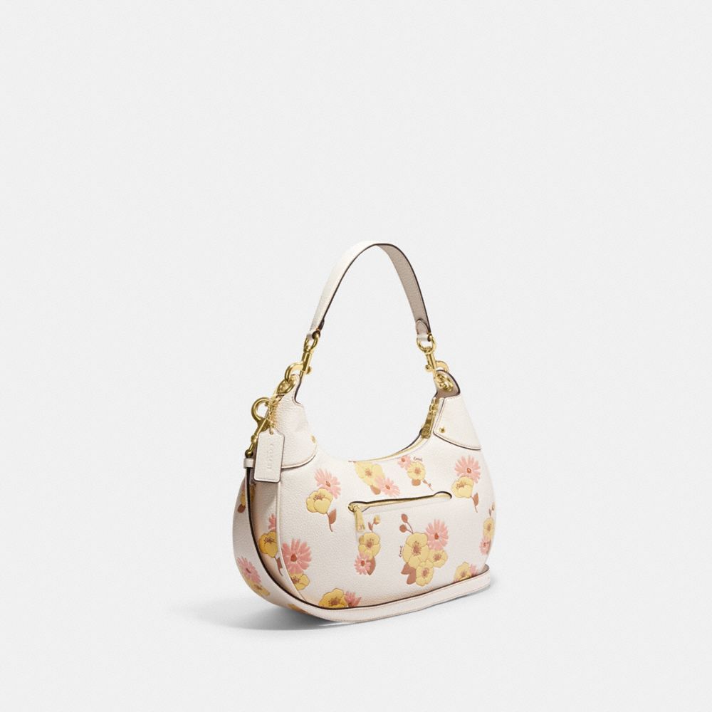 COACH®,Mara Hobo With Floral Cluster Print,,Angle View