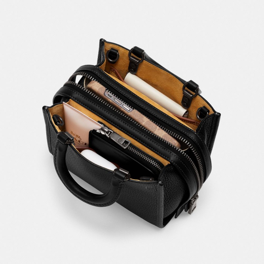 COACH®,Rogue 20 In Regenerative Leather,,Inside View, Top View