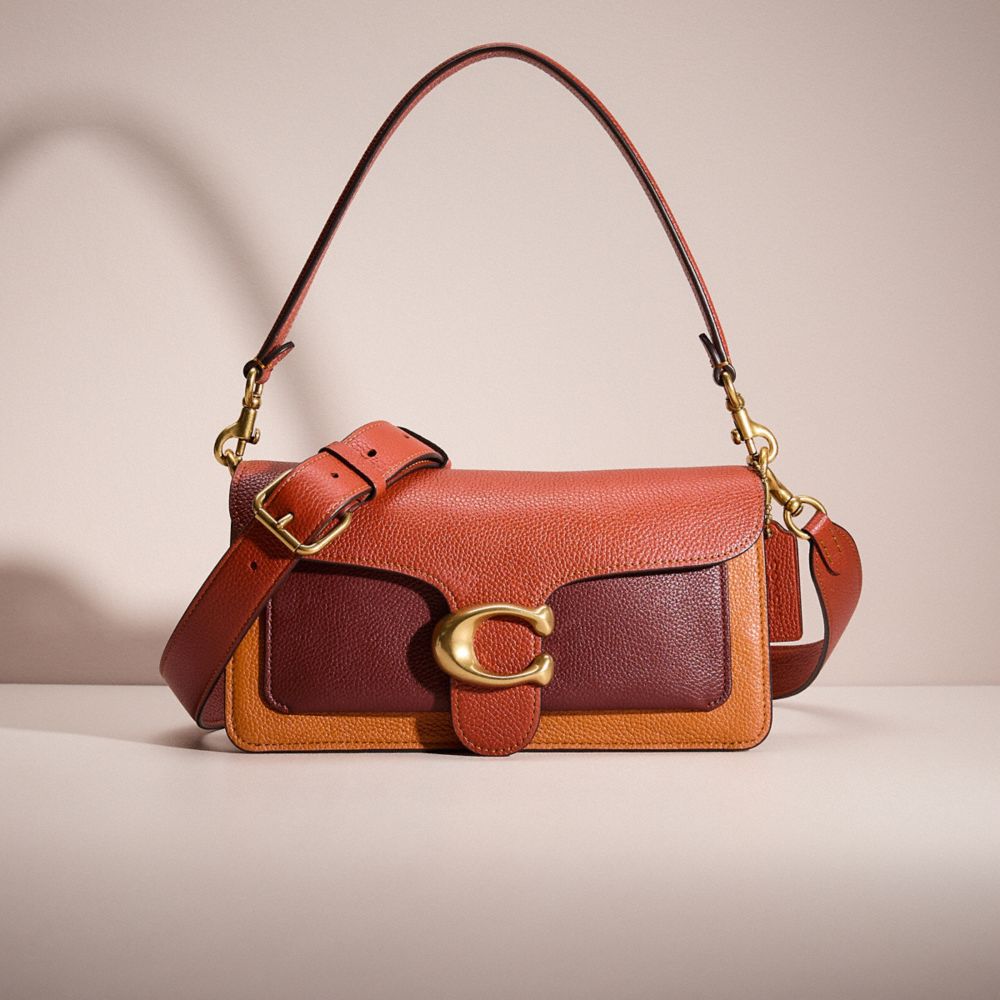 Coach Restored Tabby Shoulder Bag 26 In Colorblock In Brass/vintage Mauve Multi